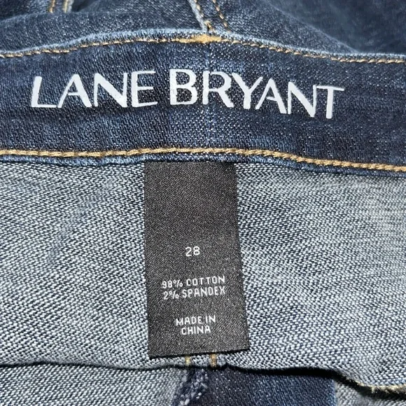 Woman’s Lane Bryant Dark Blue Boyfriend Jeans Size 28W - Picture 5 of 6